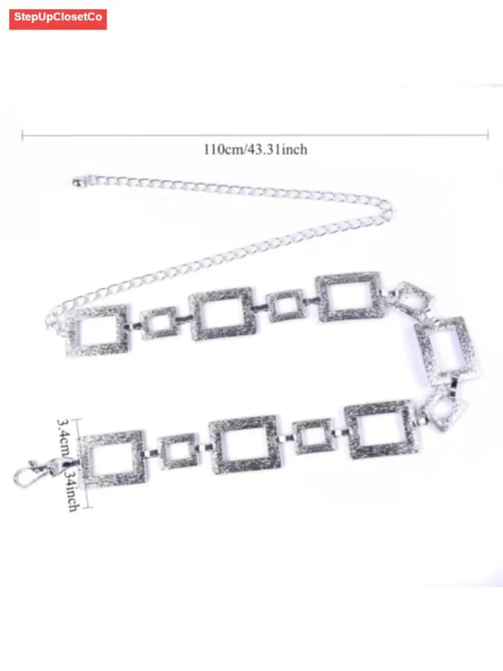 Silver Boho Chain Belt for Women Adjustable Waist Body Layering Jewelry